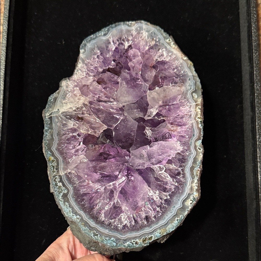 Stunning Purple Amythest Geode Slice - Picture 2 of 16